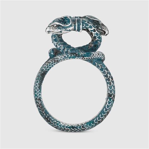 gucci garden enamel snakes ring|gucci snake ring women's.